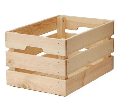 Brown 80 Kilogram Load Capacity Rectangular Wooden Crates