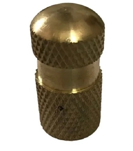 Brass Insert Nut - 2.2 Inch Height, Round Head 28mm, Golden Color | Light Weight, Rust Resistant, Polished Finish, Industrial Usage