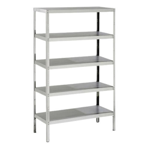 Chrome Finish Modern Five Shelves Stainless Steel Rack For Indoor Furniture Use