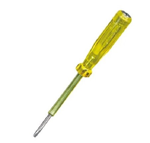 Durable 7 Inch Plastic And Steel Made Electric Line Tester - Voltage Range 500-600V, 50MHz Frequency, Lightweight Yellow Design | Ideal for High-Power Electronic Devices