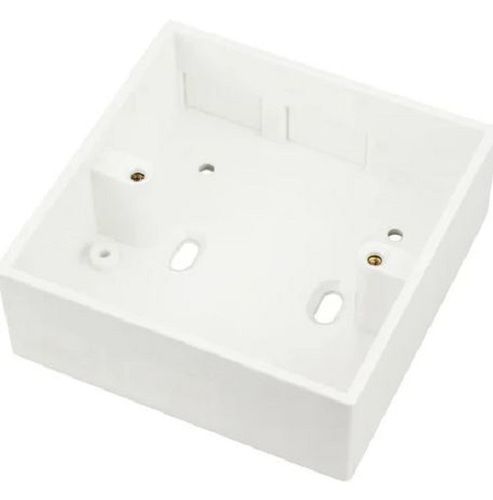 White Plain Color Coated Pvc Plastic Electrical Square Box