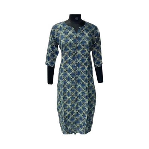 Printed Cotton Kurti  Bust Size: 44 Inch (In)