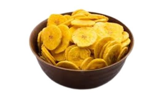 Round Salty And Soft Yellow Banana Chips