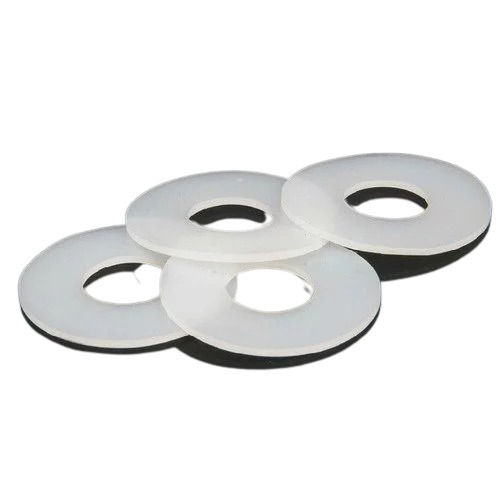 White Round Shape Silicon Tight Fit Rubber Washer 