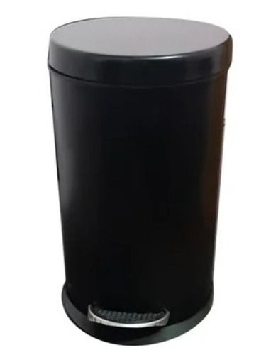 Black 3.6 Kilograms Paint Coated Stainless Steel Dustbin