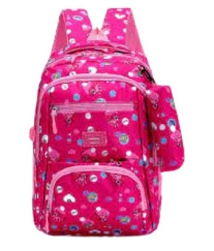 Pink Tear Resistance Printed School Bags