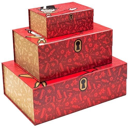 Red 11.5 X 30.5 X 4 Size Decorative Printed Packing Box For Gift Use