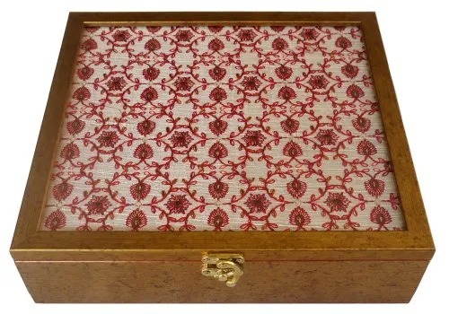 14x10 इंच दीमक और जल प्रतिरोध चित्रित सजावटी लकड़ी का बक्सा