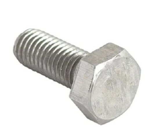 Silver 2.5 Inch Hexagonal Full Thread Metal Bolt