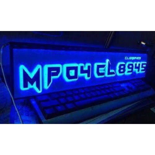 2-5mm Rectangle Acrylic Digital Led Number Plate