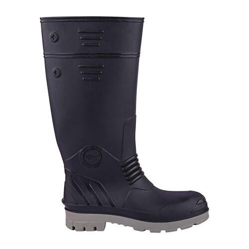 7 Inch Height Waterproof Black Pvc Safety Gumboot