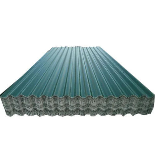 Plain 8 Feet Long Rectangular Color Coated Mild Steel Corrugated Roof Sheet 