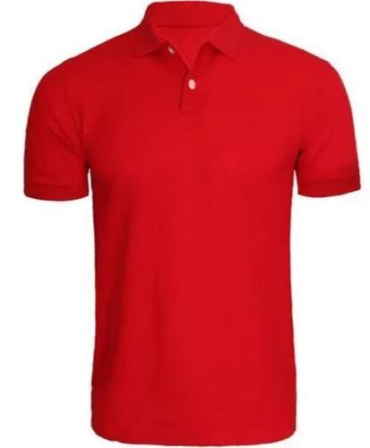 Casual Wear Short Sleeves Polo Neck Plain Cotton T Shirt For Mens Age Group: Adults