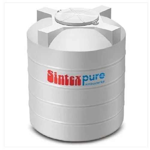 White Cylindrical Strong And Highly Durable Pure Storage 1000 L Water Tank