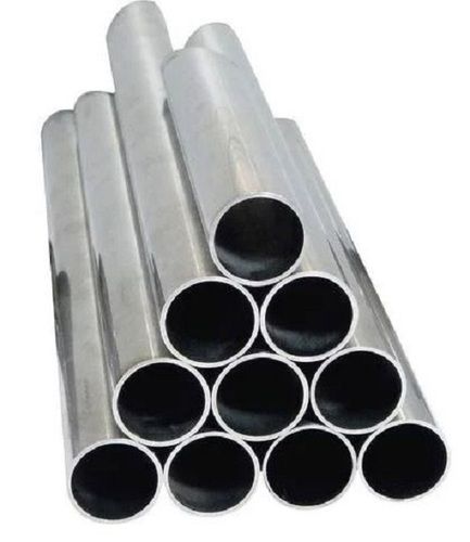 Silver Durable 6 Meter Plain Polished Seamless Stainless Steel Round Pipes