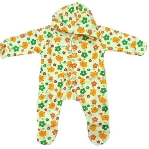 Yellow Full Sleeves Daily Wear Printed Cotton Baby Romper