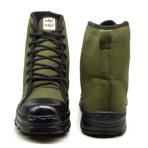 Green Men Leather Army Boot