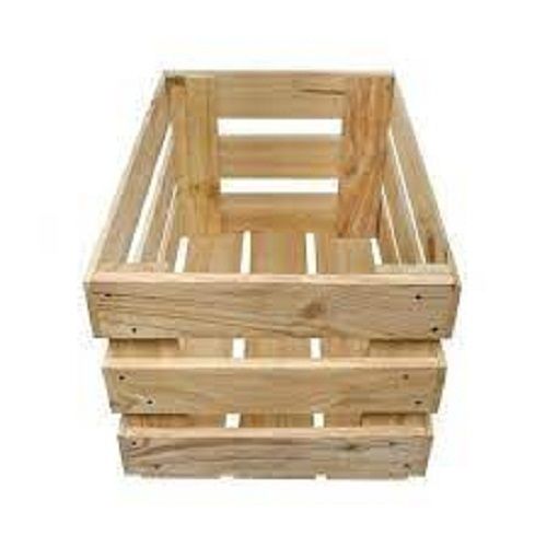 Brown Rectangular Open Crates Small Wooden Crate