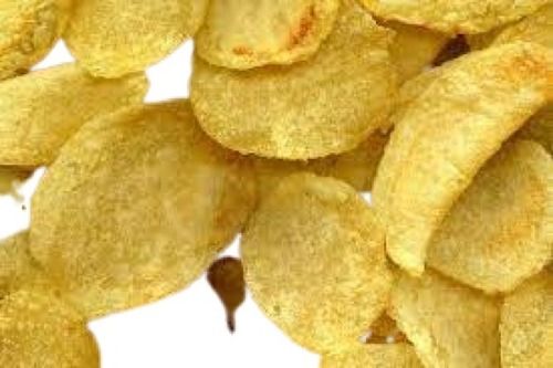 Spicy And Crunchy Taste Hygienically Packed Round Shape Light Yellow Potato Chips