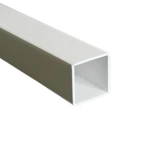 2.5 Thickness 5 M White Square Plastic Pipe Length: 3  Meter (M)