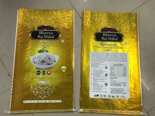 25-30 Kilograms Capacity Bopp Printed Rice Packaging Bag