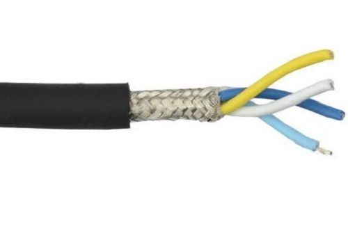 4 Core Copper Conductor Pvc Solid Round Shielded Cable Application: Industrial