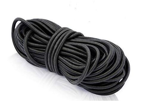 Black 40 Meter Long Plain Natural Latex Rubber Face Mask Elastic