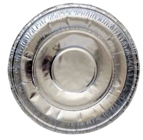 7 Inch Round Light Weight Disposable Silver Foil Paper Plate 