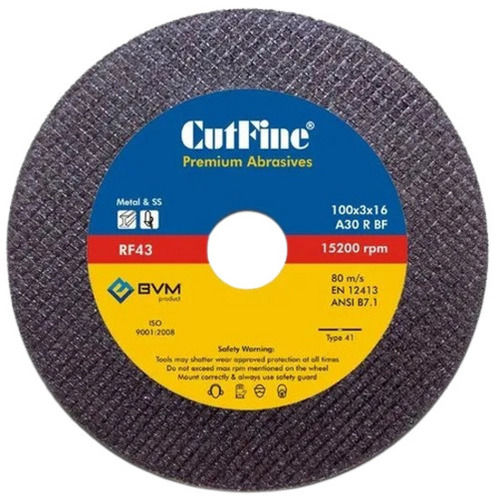 Grey 9 Inches 60 Hrc Aluminum Oxide Round Cutting Wheel For Industrial Use