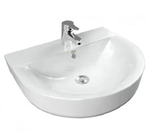 Ceramic D Shaped Wall Hung Wash Basin