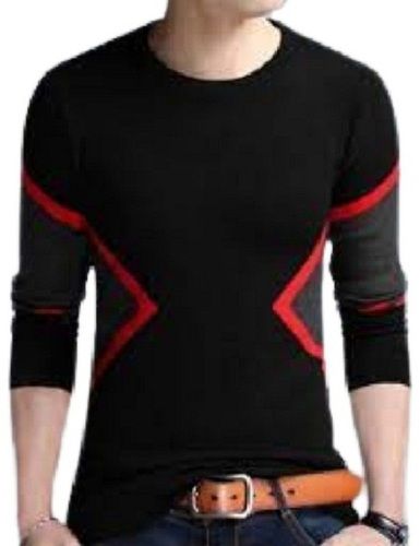 Mens Printed Full Sleeve Round Neck Casual Wear T Shirt