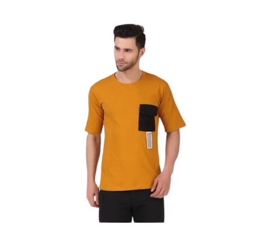 Mens Yellow Cotton T Shirt Age Group: 15-30 Year