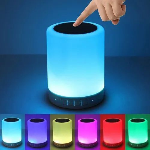 Modern And Contemporary Portable Bluetooth Speaker With Smart Colour Changing Touch Mode Night Lamp