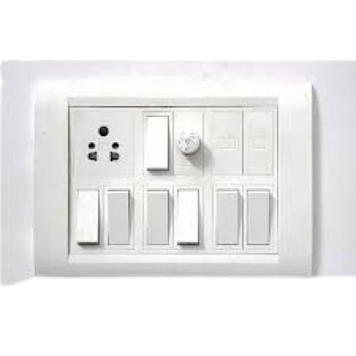 White Modern Style Rectangle Shape Plastic Electrical Switch Board