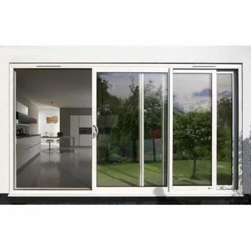 Scratch Proof Aluminium Frame Sliding Glass Doors For Offices And Homes