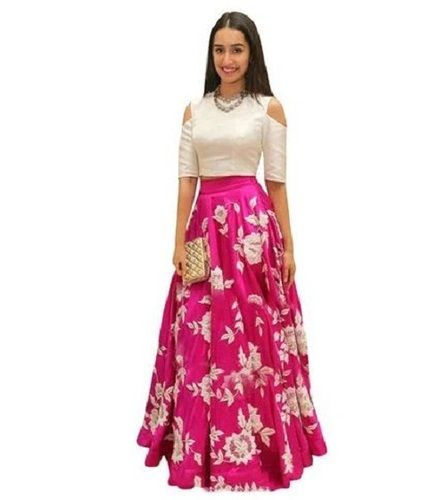 Short Sleeve Party Wear Ladies Printed Lehenga Choli Age Group: Adult Women