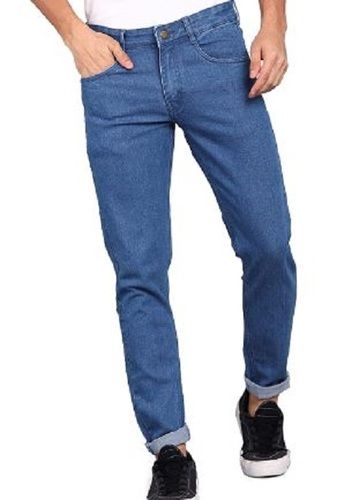 Slim Fit Plain Dyed Straight Denim Men Jeans  Age Group: 13-15 Years