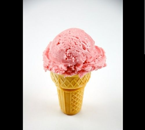 Strawberry Flavour Base Ice Cream Cone