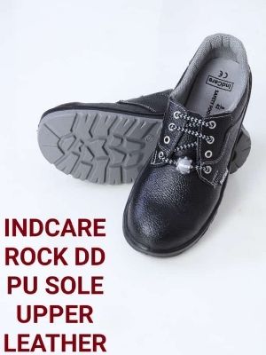 Unisex Lace-Up Pu Sole Leather Safety Shoes For Industrial Wear Insole Material: Rubber