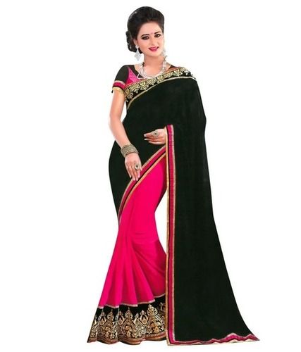 Cotton Silk Washable And Light Weight Embroidered Casual Wear Fancy Sarees