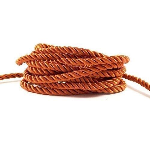 Brown 10 Meter Long Twisted Plain Polyester Rope For Boating And Yachting