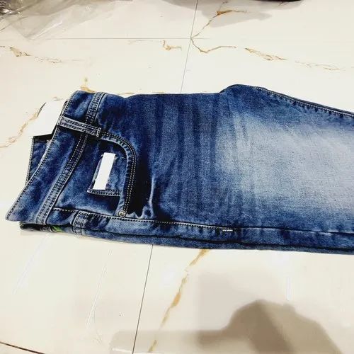 Casual Wear Men Blue Faded Denim Jeans