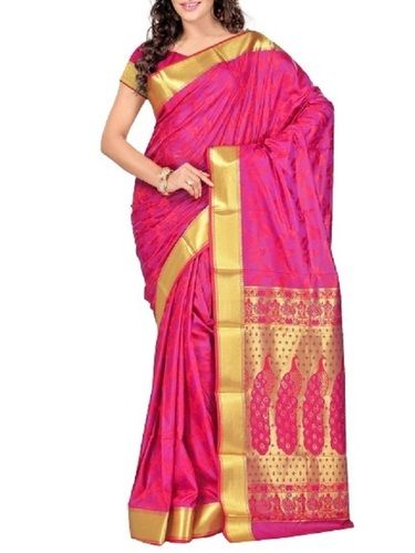 Ladies Printed Party Wear Art Silk Saree with Matching Unstitche Blouse Piece