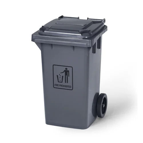 Polished Finish Acrylonitrile Butadiene Styrene Top-Open Two Wheeled Dustbin  Application: Outdoor