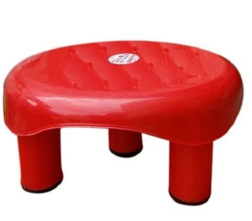 Red Color Round Plastic Bathroom Stool