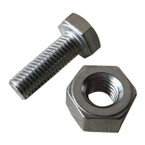 Grey Rust Resistant Polished Finished Hexagonal Mild Steel Bolt Nut