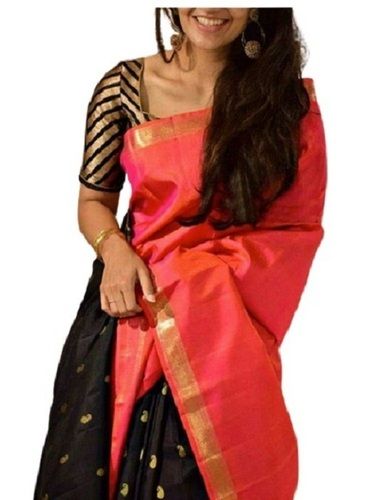 Simple Printed Festive Wear Silk Saree