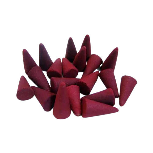 Maroon 1.5 Inches Floral Fragrance Aromatic And Religious Incense Cones With 25 Minutes Burning Time