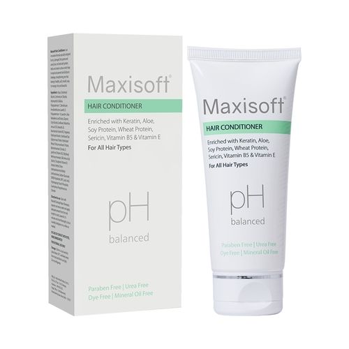 White 100Ml Maxisoft Ph Balanced Hair Conditioner With Keratin Aloe And Soy Protein