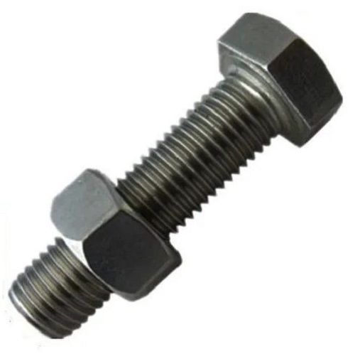 Silver 2 Inch Round Polished Rust Proof And Strong Mild Steel Bolt Nut